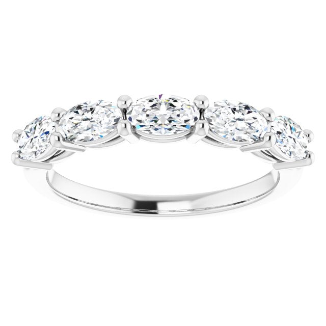 1.05 ct. Oval Cut Diamond Wedding Band East West Set Anniversary Ring-VIRABYANI